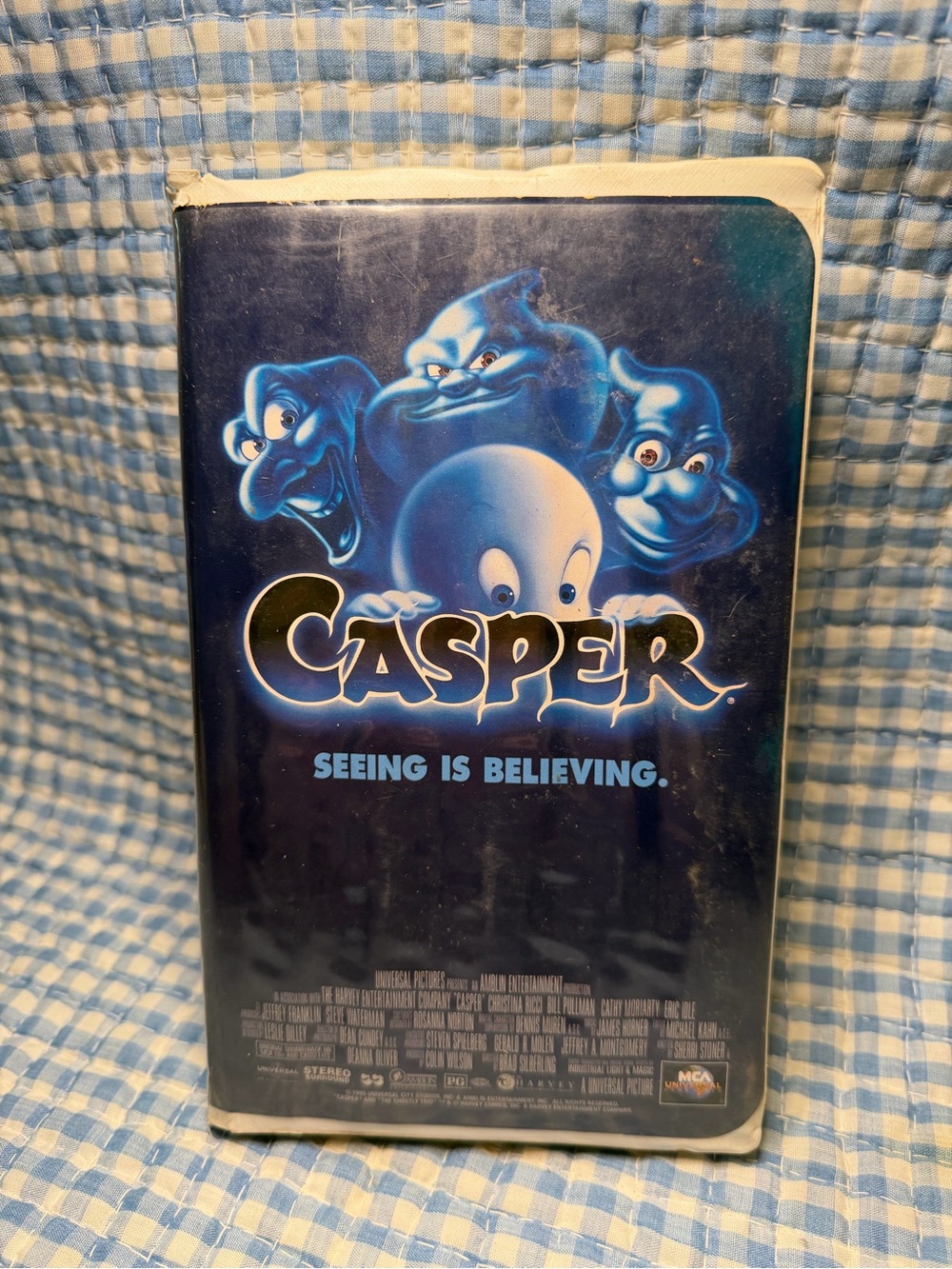Casper VHS 1995 MCA Universal Home Video Clamshell Vintage 90s Movie